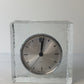 Heavy glass table clock