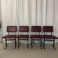 Set of 4 vintage leather chairs