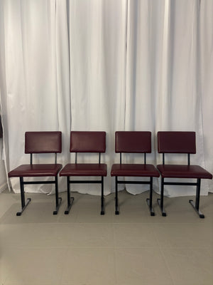 Set of 4 vintage leather chairs
