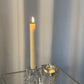 Set of 2 reversible glass candle holders