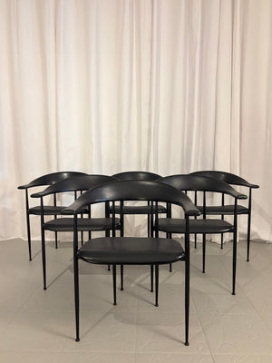 Set of 6 P40 chairs by Giancarlo Vegni and Gianfranco Gualtierotti