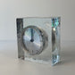 Heavy glass table clock