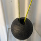 Black bulbous vase
