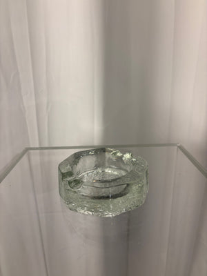 Heavy glass ashtray