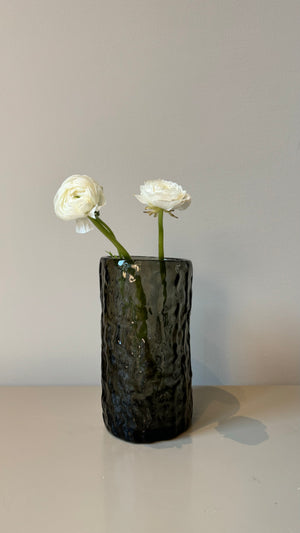 Smoked glass vase