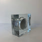Heavy glass table clock