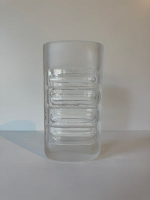 Heavy glass vase