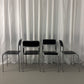 Set of 4 bauhaus chairs in black leather