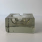 Heavy glass ashtray