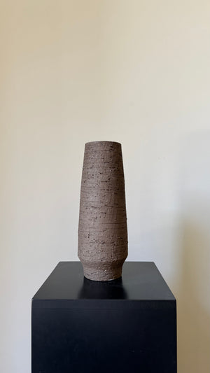 Brown ceramic vase