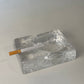 Heavy glass ashtray
