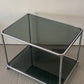 Smoked glass serving trolley