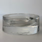 Heavy glass ashtray round