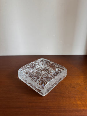 Crystal glass ashtray