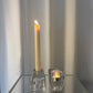 Set of 2 reversible glass candle holders