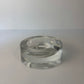 Heavy glass ashtray round
