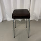 Set of two vintage brown leather stools