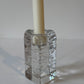 Heavy glass candle holder