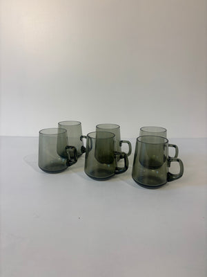 Set of 6 vintage glass cups
