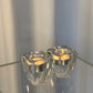 Set of 2 reversible glass candle holders