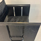 Set of 2 vintage black leather chairs