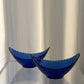 Set of 2 cobalt blue Arc France glass bowls