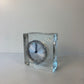 Heavy glass table clock