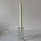 Heavy glass candle holder
