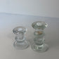 Set of 2 glass candle holders