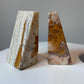 Onyx marble bookends