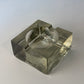 Heavy glass ashtray