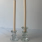 Set of 2 glass candle holders