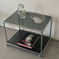 Smoked glass serving trolley