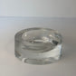 Heavy glass ashtray round