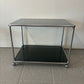 Smoked glass serving trolley