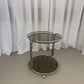 Smoked glass serving trolley