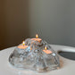SEA Glasbruck Sweden iceberg candle holder