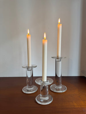Set of 3 Marc Aurel glass candle holders
