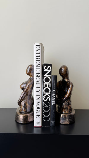 Male & female sculpture bookends