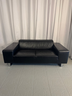 Two seat leather sofa