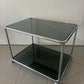 Smoked glass serving trolley