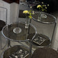 Smoked glass serving trolley