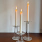 Set of 3 Marc Aurel glass candle holders
