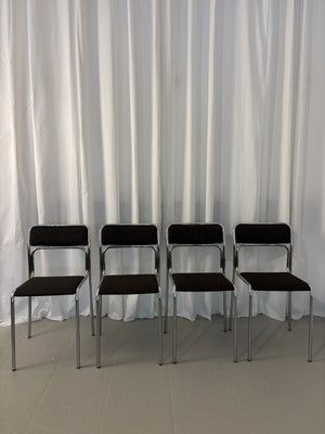 Set of 4 reupholstered bauhaus chairs