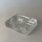 Heavy glass ashtray