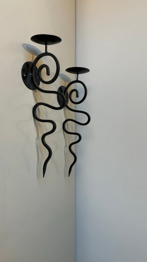 Set of 2 wall candle holders