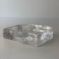 Heavy glass ashtray