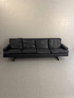 Four seat leather sofa 1960s