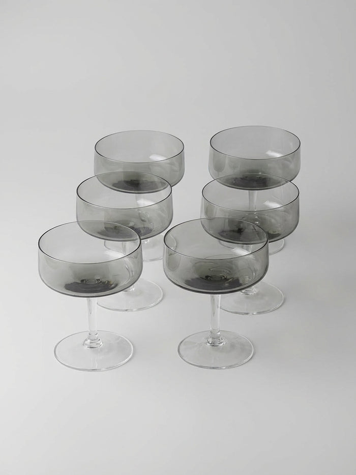 Set of 6 Martini Glasses