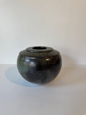 Green ceramic decorative vase